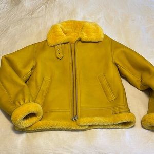 Opening Ceremony - yellow shearling jacket